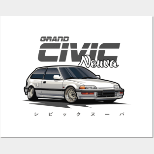 Civic Nouva (White) Posters and Art